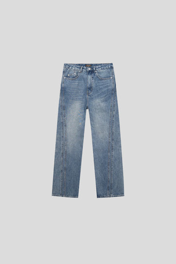 Classic Washed Straight-Leg Jeans
