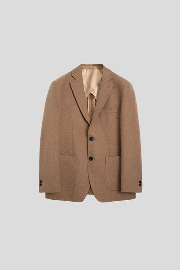 100% Wool Tweed Blazer Casual Jacket