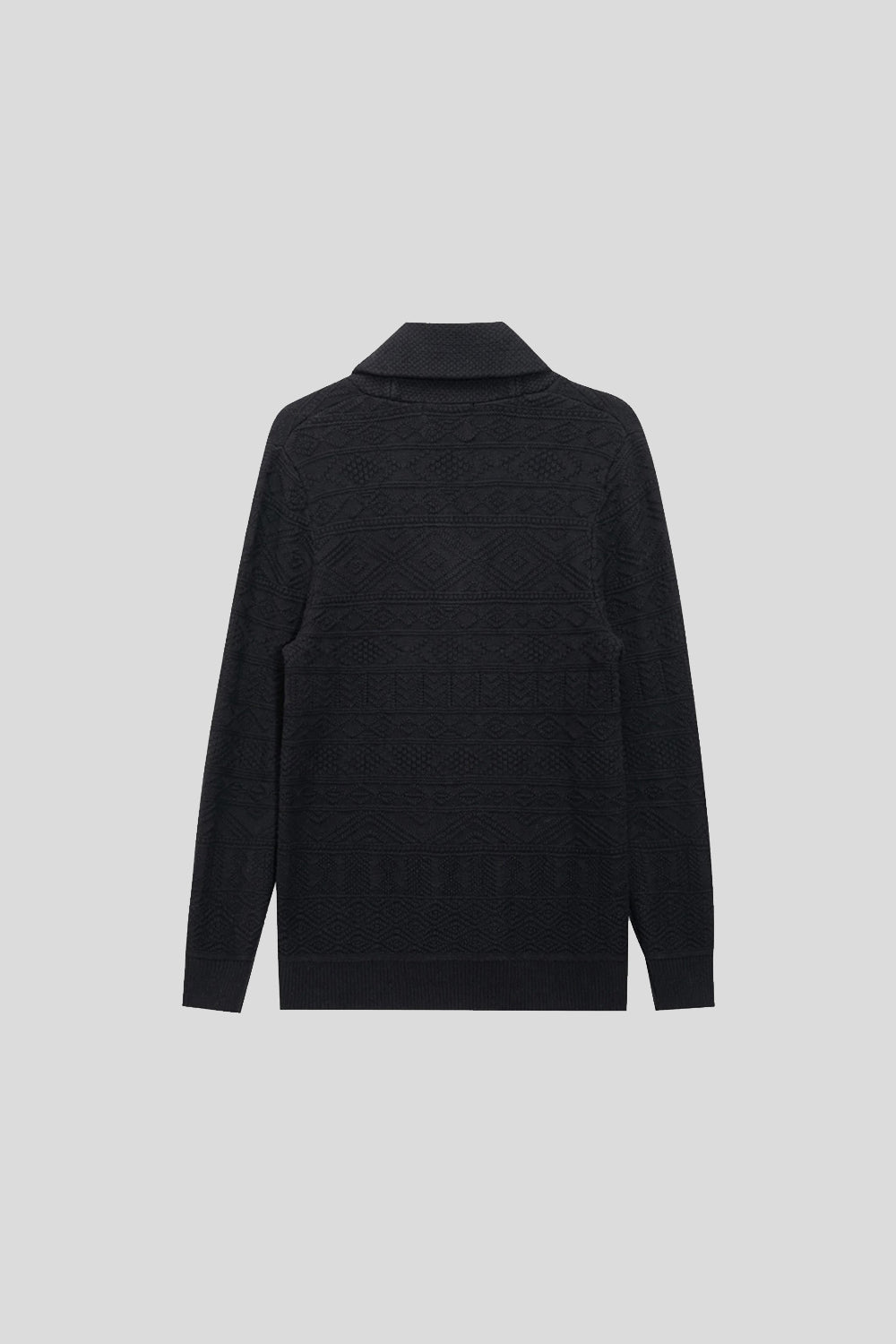 Cotton-Wool Shawl-Collar Cardigan