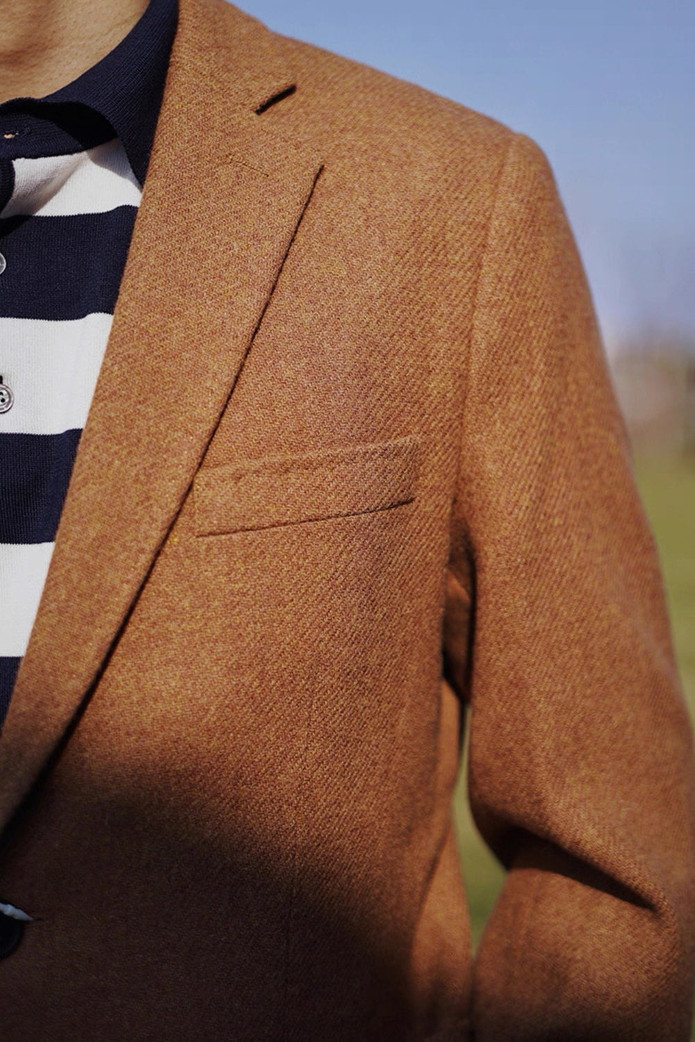 100% Wool Tweed Blazer Casual Jacket