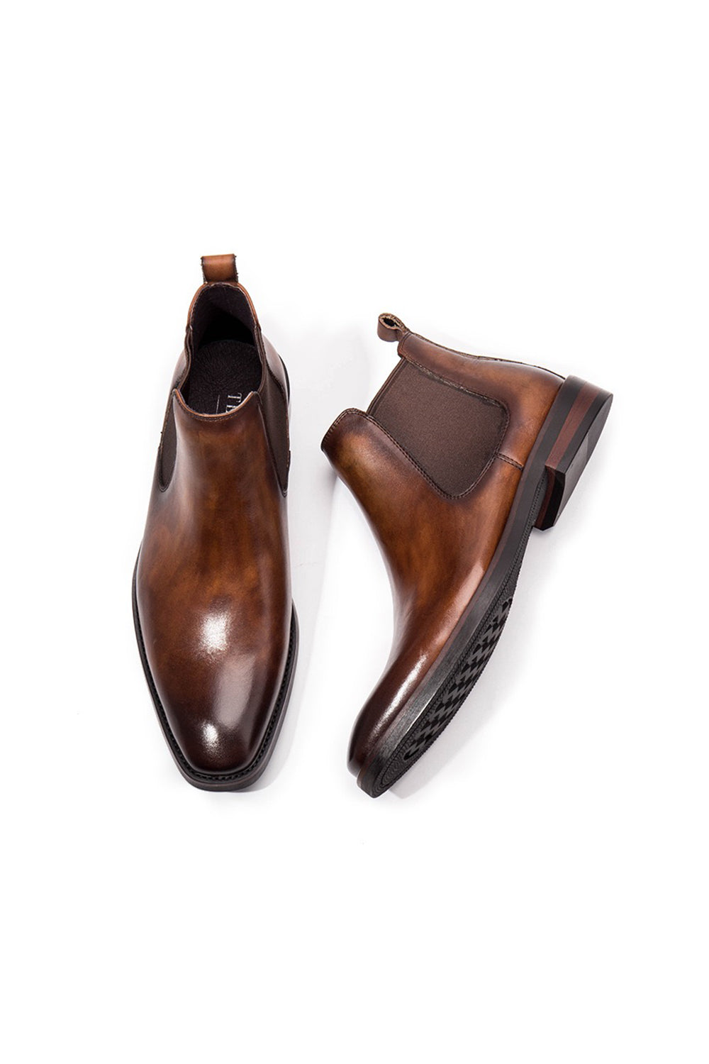 Comfortable Leather Chelsea Boot with Square Toe