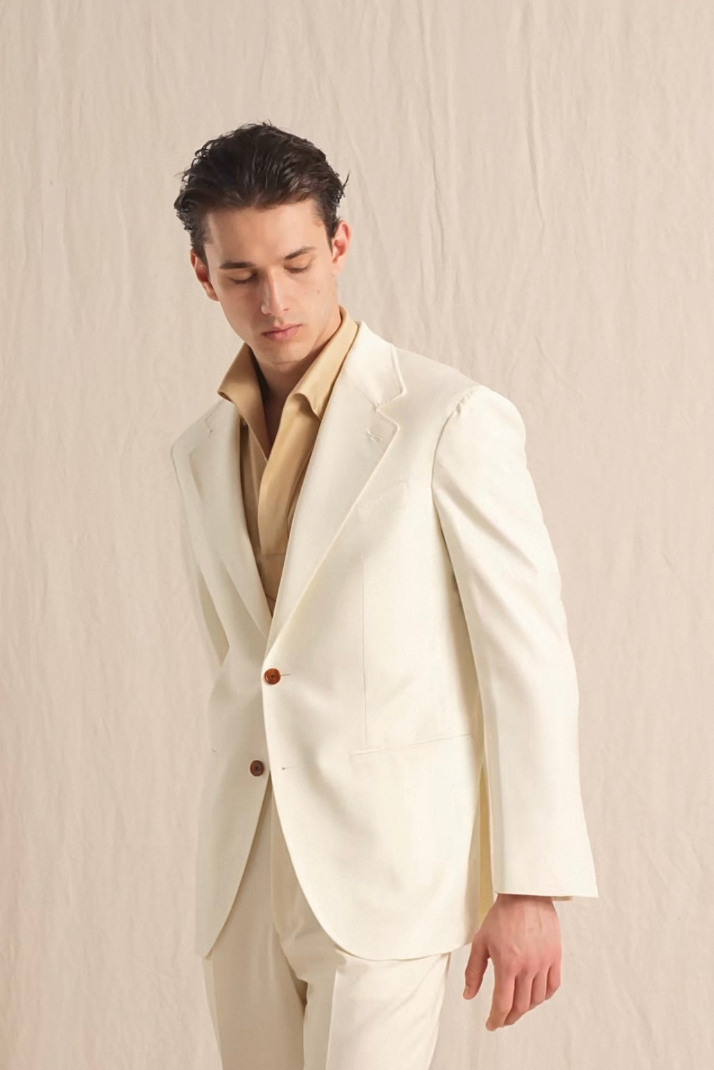 Premium 120S High-Count Worsted Pure Wool Suit Set for Men - Custom Half Canvas Formal Attire, Perfect for Groom & Wedding Events