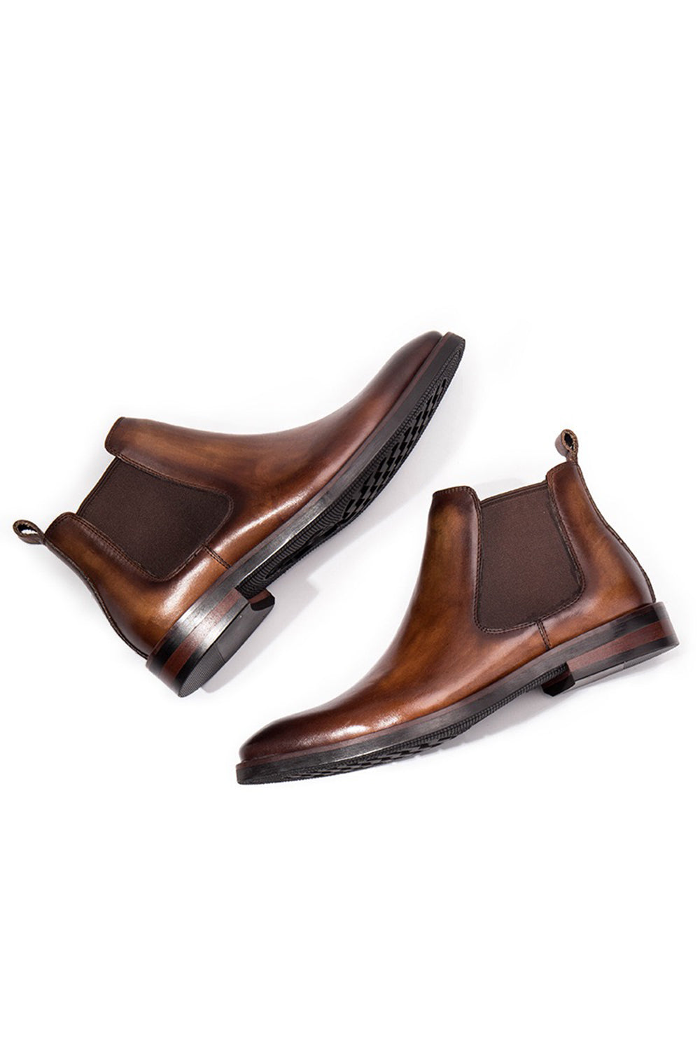 Comfortable Leather Chelsea Boot with Square Toe