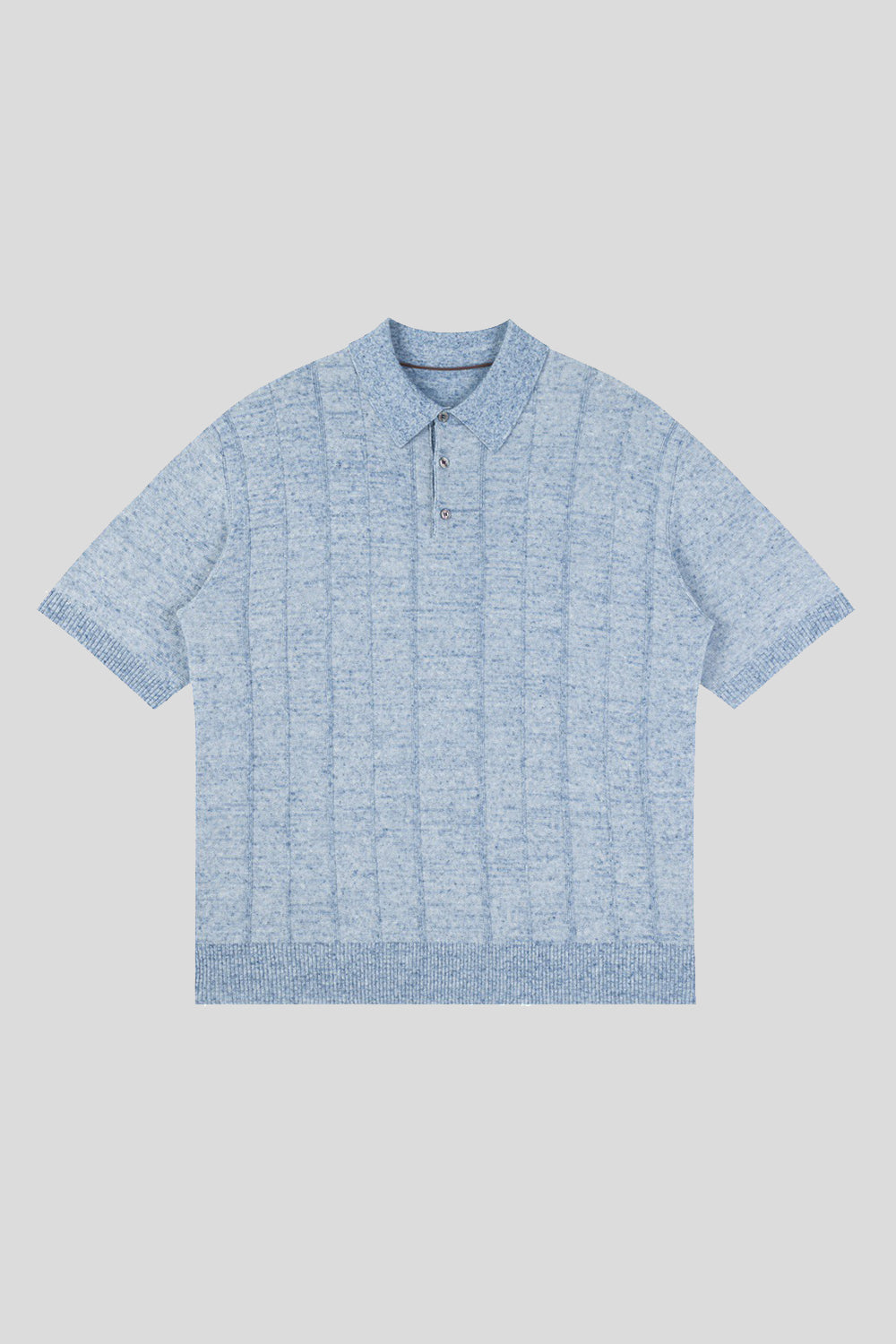 Linen-Silk Polo Shirt