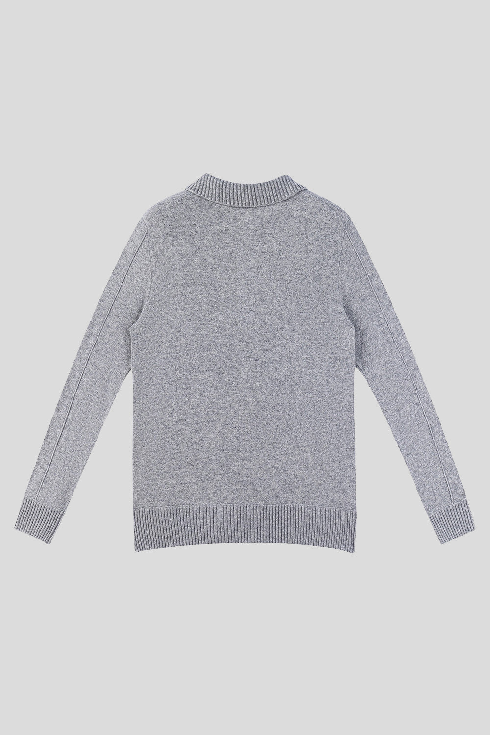 Men's Wool Lapel Long-Sleeve Pullover Knitted Sweater