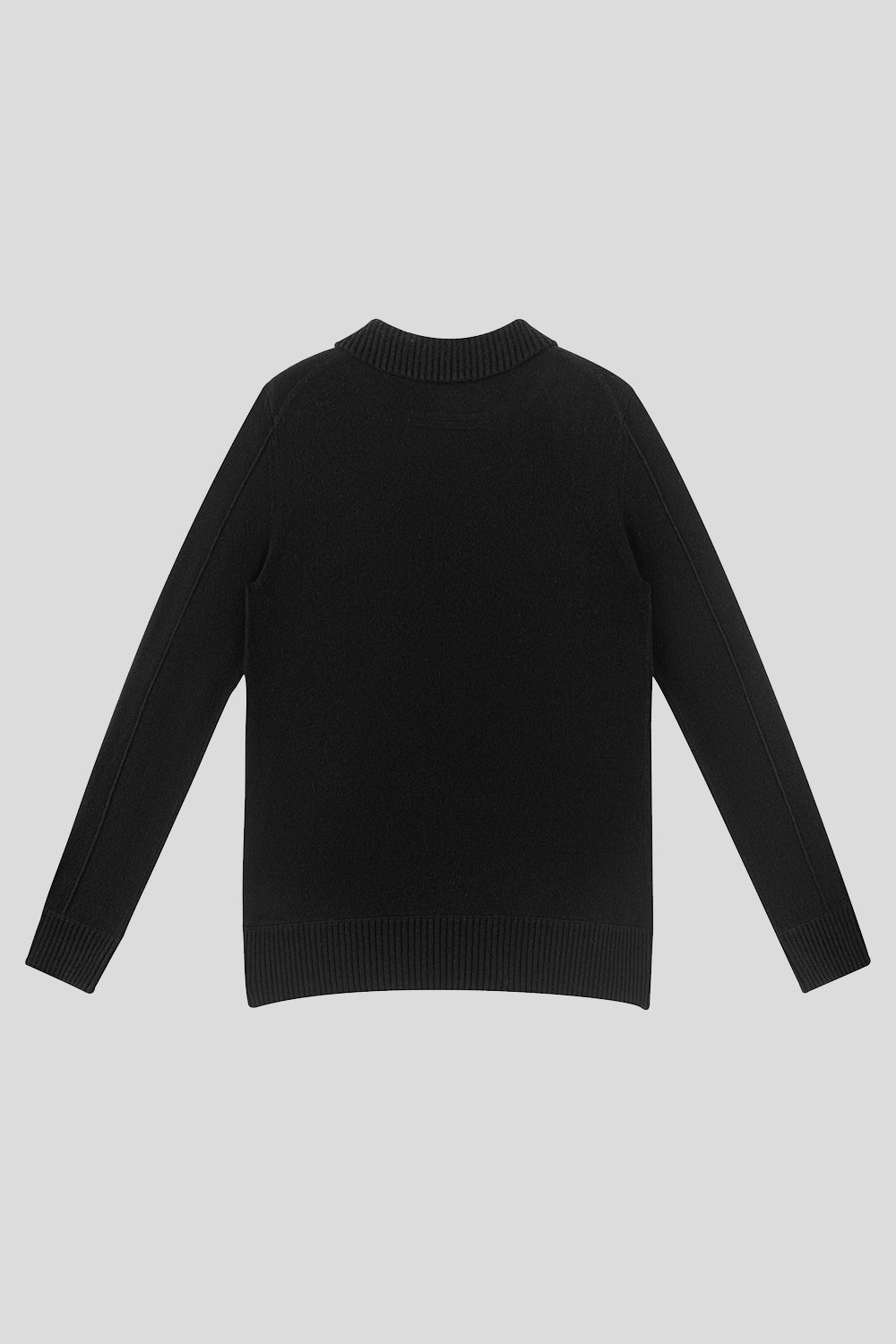 Men's Wool Lapel Long-Sleeve Pullover Knitted Sweater