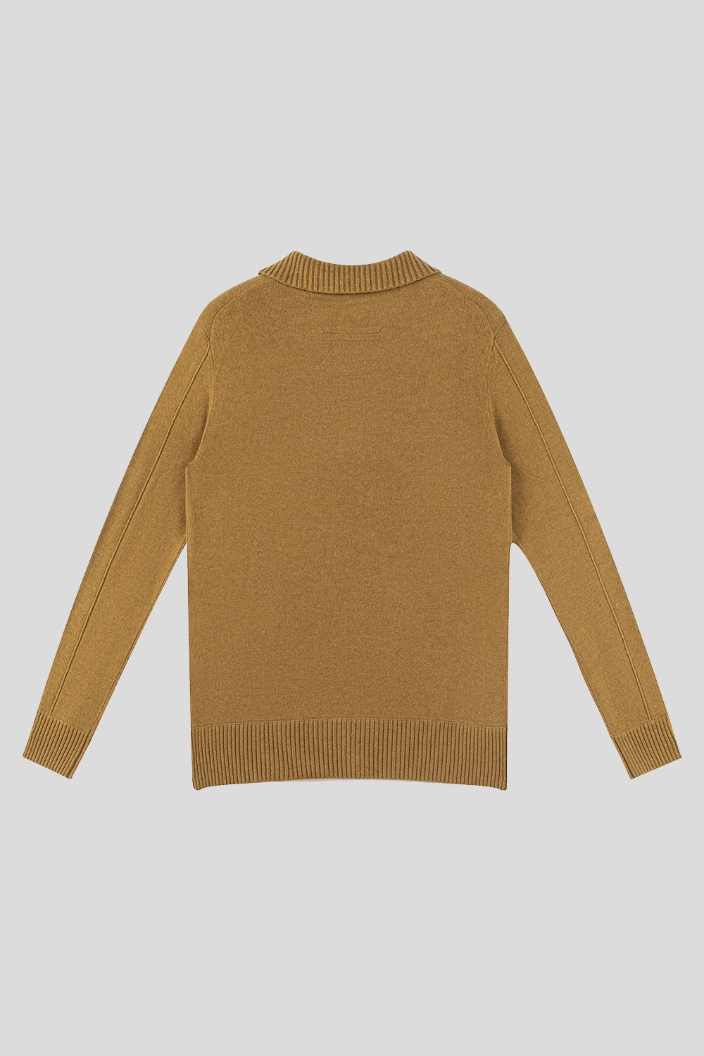 Men's Wool Lapel Long-Sleeve Pullover Knitted Sweater