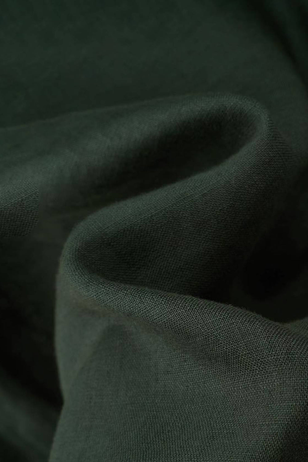 Men's 100% Linen Long Sleeve Shirt with Lapel Collar
