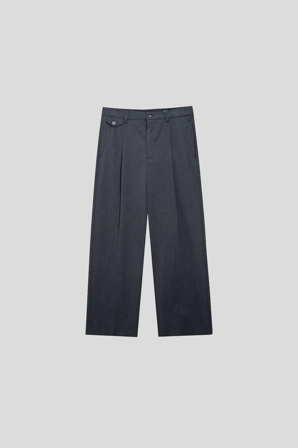 High-Quality Straight-Leg Trousers with No Hem Stitching Design