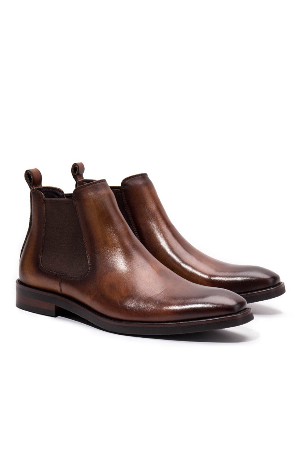 Comfortable Leather Chelsea Boot with Square Toe
