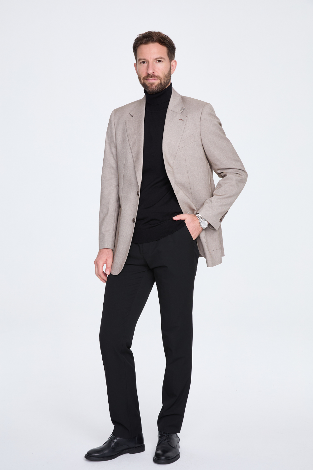 Italian Notch-Lapel Slim-Fit Suit Jacket