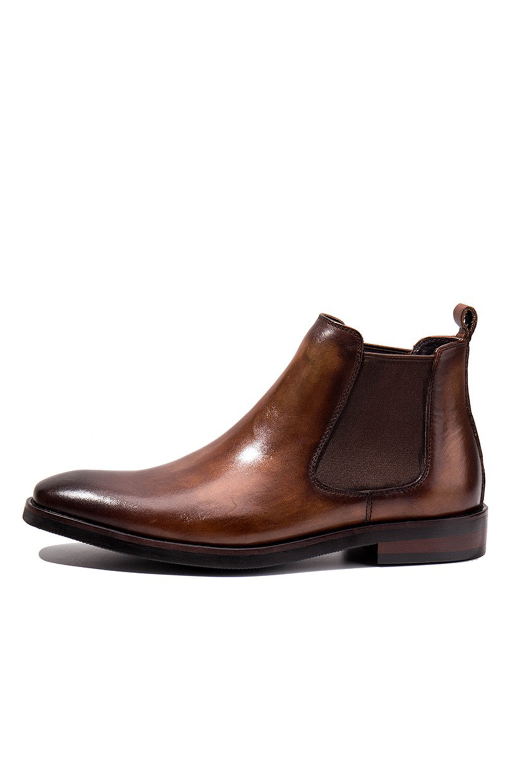 Comfortable Leather Chelsea Boot with Square Toe
