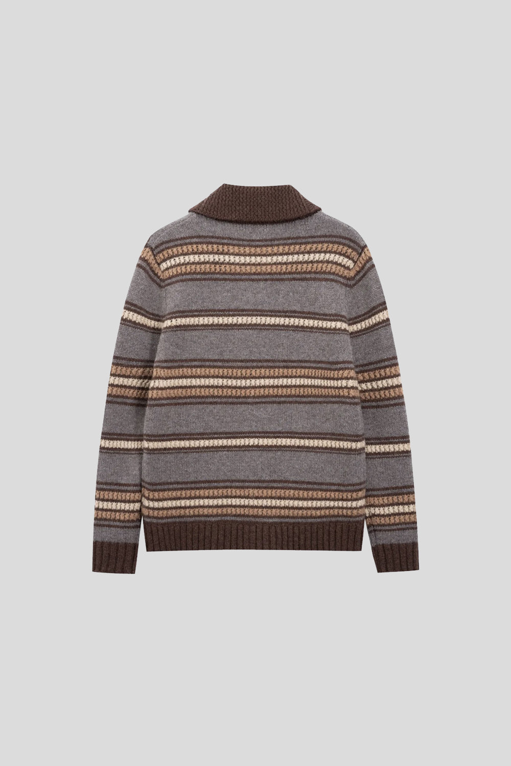 Striped Wool-Blend Cardigan