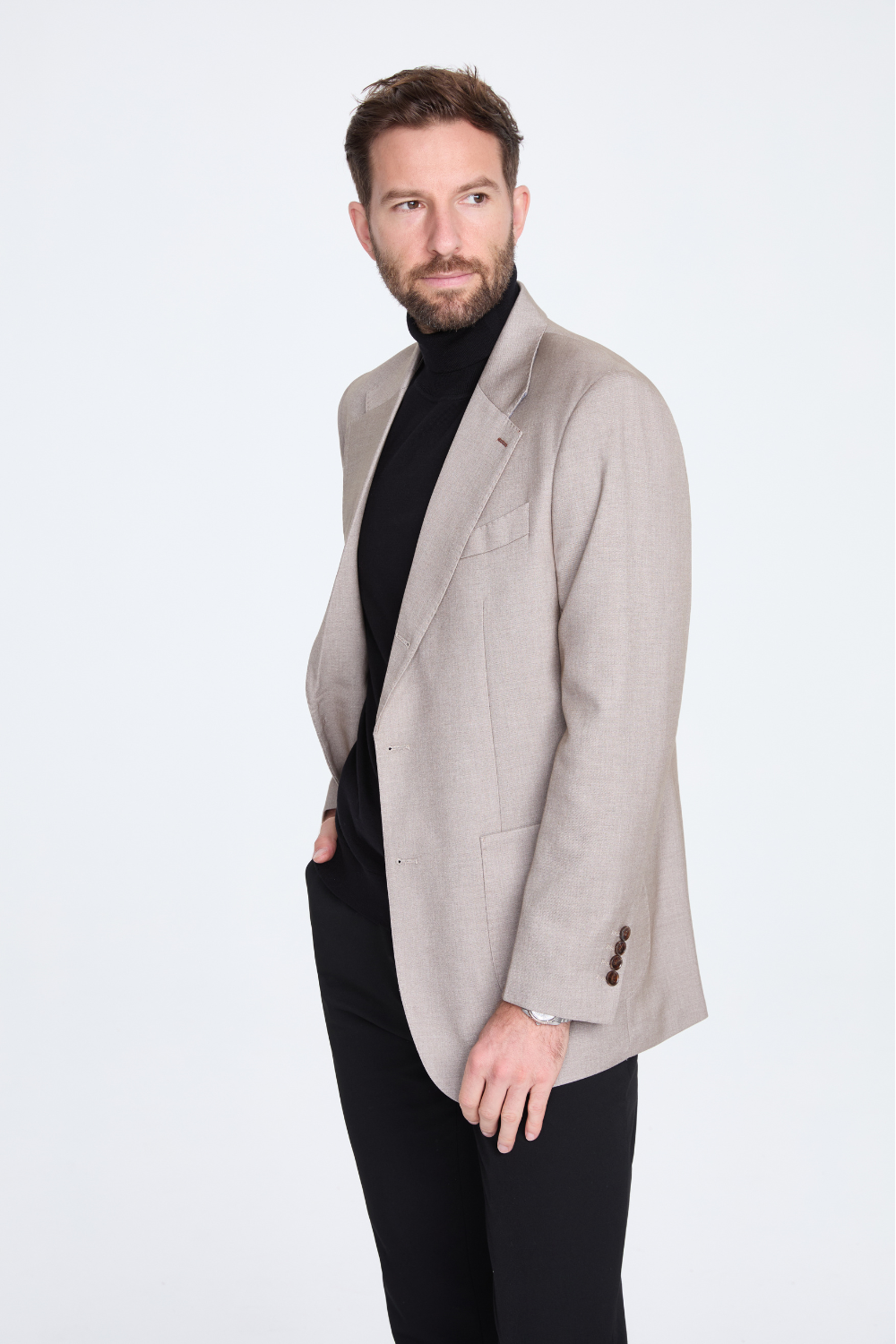 Italian Notch-Lapel Slim-Fit Suit Jacket