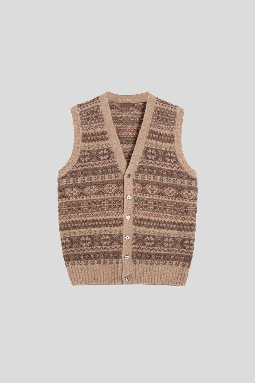Fair Isle Wool Sweater Vest