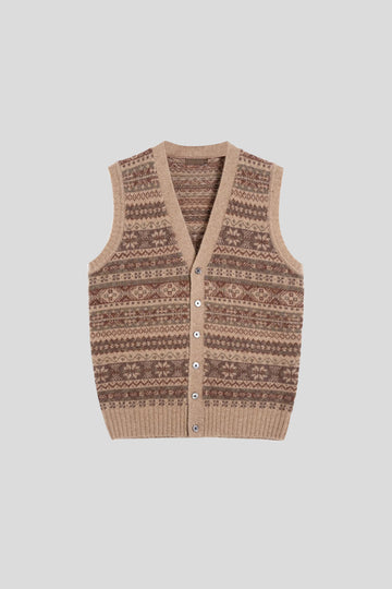 Fair Isle Wool Sweater Vest