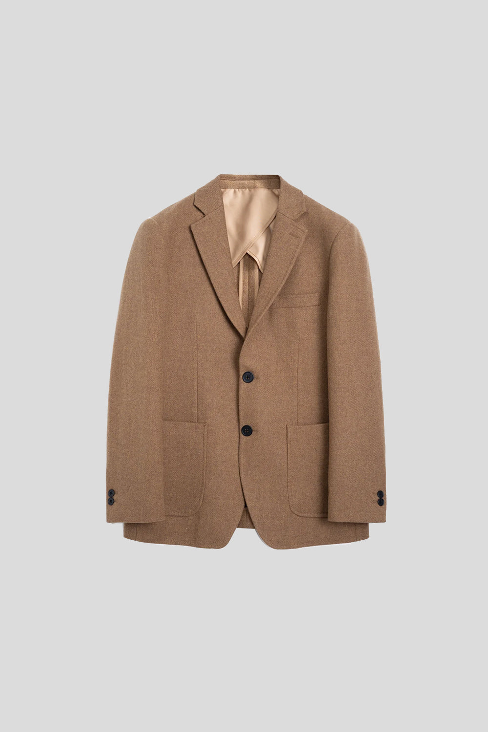 100% Wool Tweed Blazer Casual Jacket