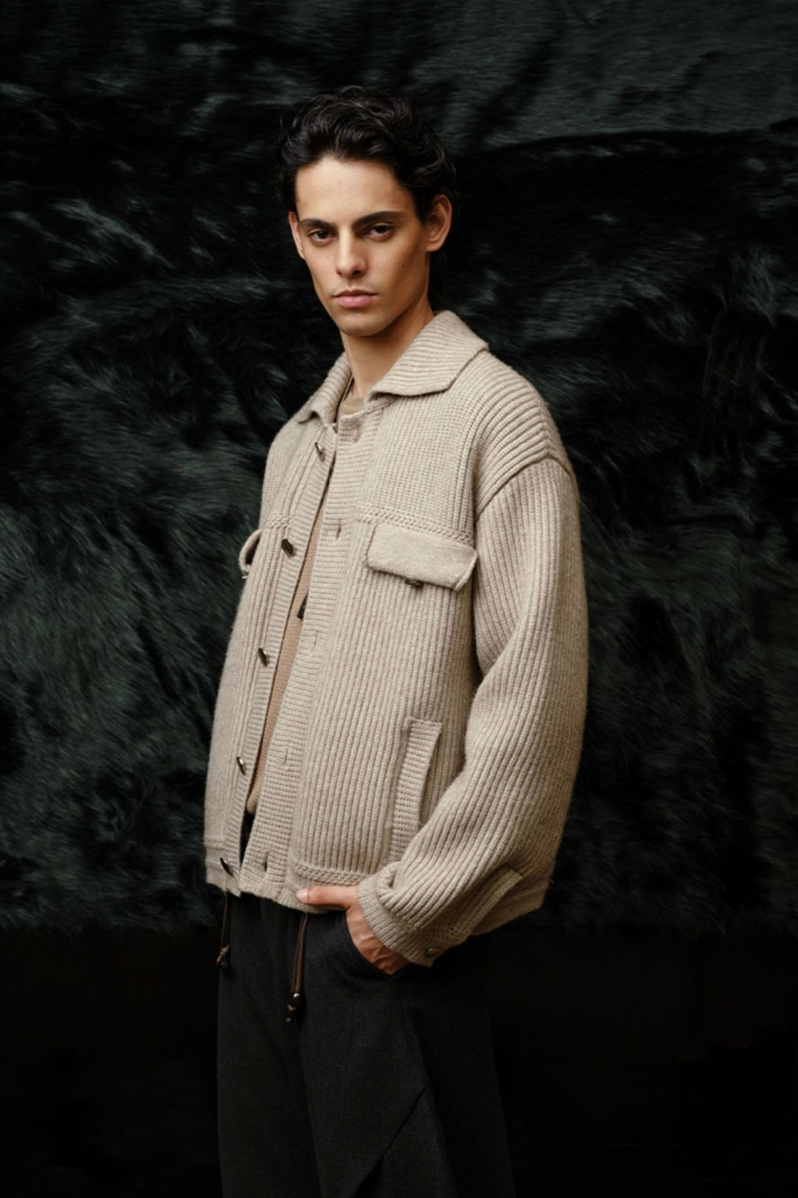 New Men's 100% Mulberry Silk Turn-down Collar Sweater | Old Money Style | Warm Autumn Winter Knit Coat